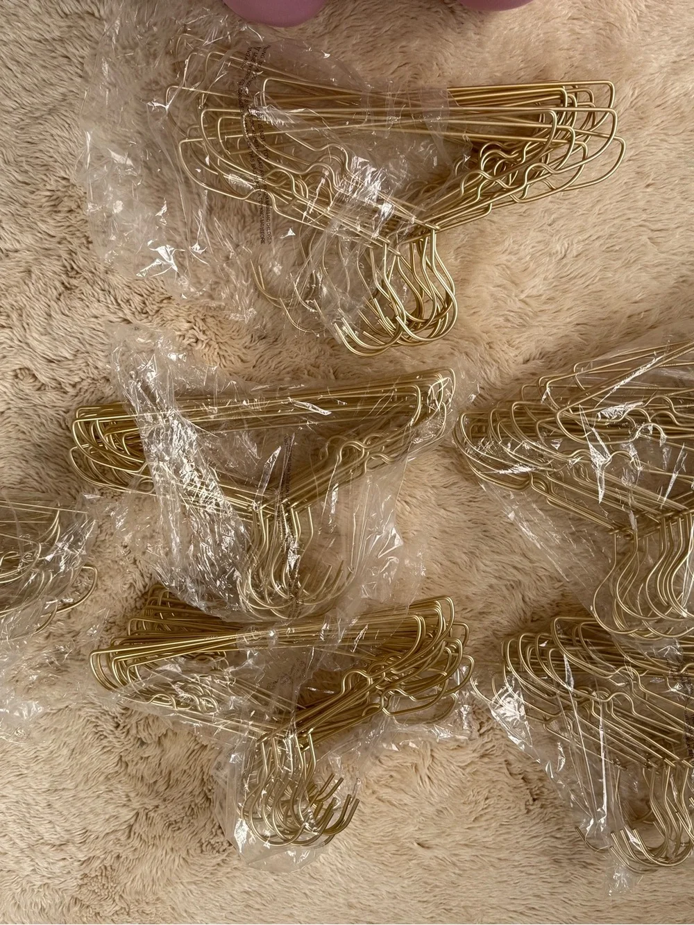 125 hangers Gold Metal little  Kids 12.5in Hangers
